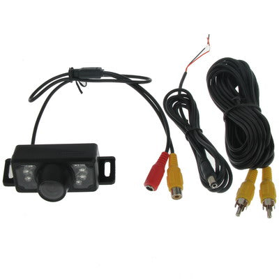 7 LED IR Infrared Waterproof Night Vision Wired Short Lens DVD Rear View, With Scaleplate , Support Installed in Car DVD Navigator or Car Monitor , Wide Viewing Angle: 140 degree (YX002)(Black) - Rear View Cameras by PMC TechLife | Online Shopping South Africa | PMC TechLife | Buy Now Pay Later Mobicred