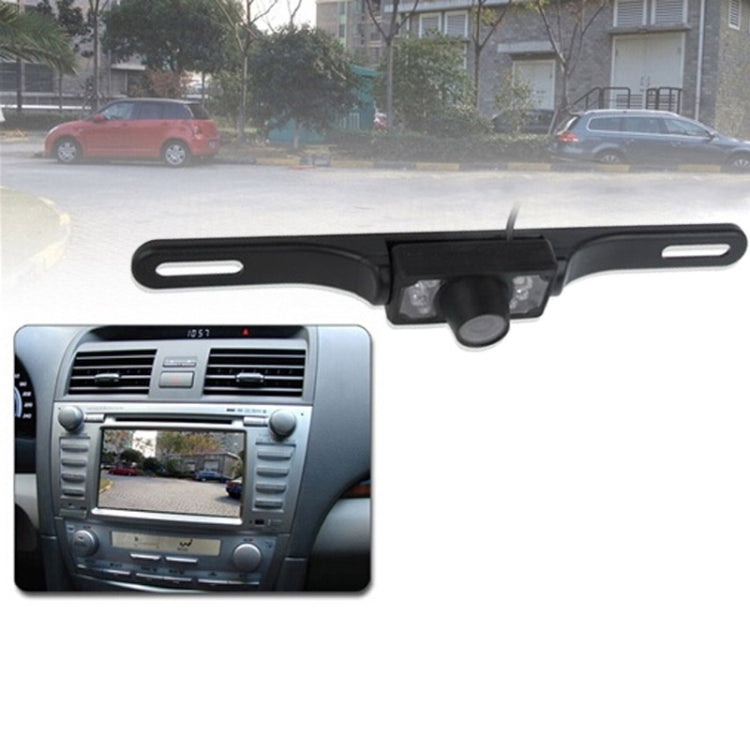 6 LED IR Infrared Waterproof Night Vision Wireless License Plate Frame Astern Backsight Rear View Camera , Support Installed in Car DVD Navigator or Car Monitor , Wide Viewing Angle: 140 degree (WD001)(Black) - Rear View Cameras by PMC TechLife | Online Shopping South Africa | PMC TechLife | Buy Now Pay Later Mobicred