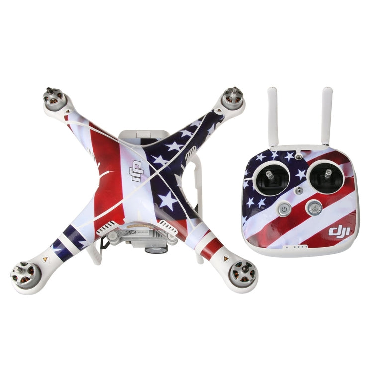 4D Imitation Carbon Fiber PVC Water Resistance Sticker Kit for DJI Phantom 3 Quadcopter & Remote Controller & Battery(US Flag Pattern) -  by PMC TechLife | Online Shopping South Africa | PMC TechLife | Buy Now Pay Later Mobicred