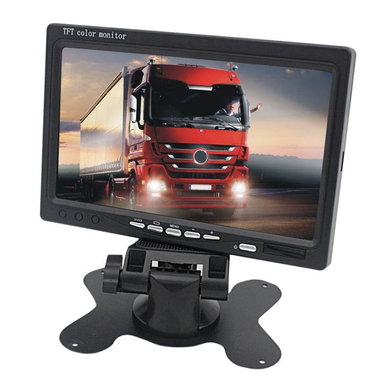 7.0 inch Car Monitor / Surveillance Cameras Monitor with Adjustable Angle Holder & Remote Controller, Dual Video Input - Car Monitor by PMC TechLife | Online Shopping South Africa | PMC TechLife | Buy Now Pay Later Mobicred