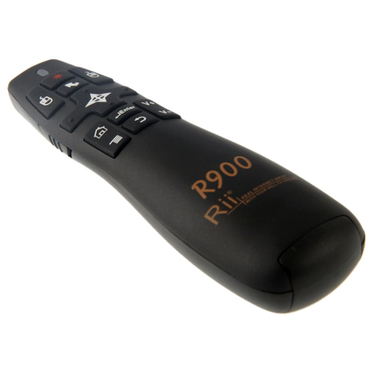 2.4G Wireless Presenter Laser Pointer Fly Mouse Rii Professional Air Mouse R900 for HTPC / Android TV BOX / PS3 / XBOX360 / Tablet PC (K14 R900)(Black) - MINI PC Accessories & Gadgets by PMC Jewellery | Online Shopping South Africa | PMC Jewellery | Buy Now Pay Later Mobicred