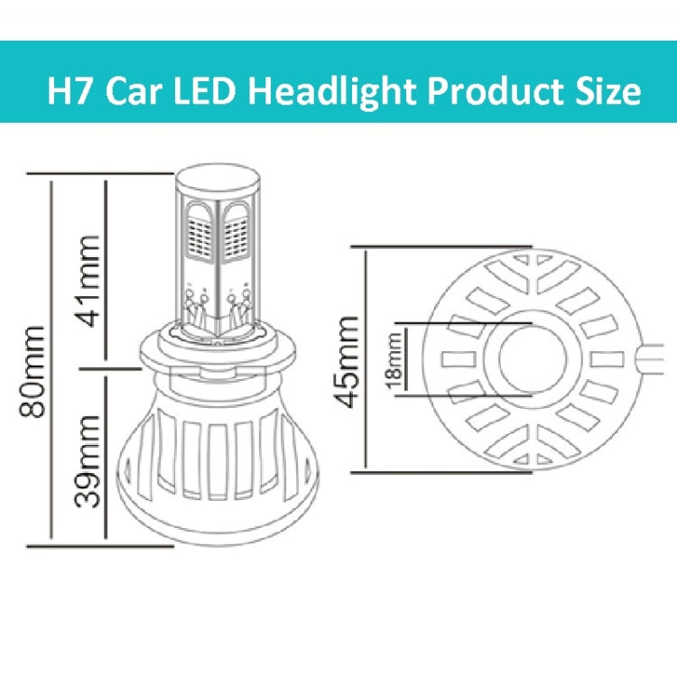 2 PCS H7-5HL-40W 4000lm / 6000K Car LED Headlight, White Light, DC 9-36V - LED Headlamps by PMC TechLife | Online Shopping South Africa | PMC TechLife | Buy Now Pay Later Mobicred
