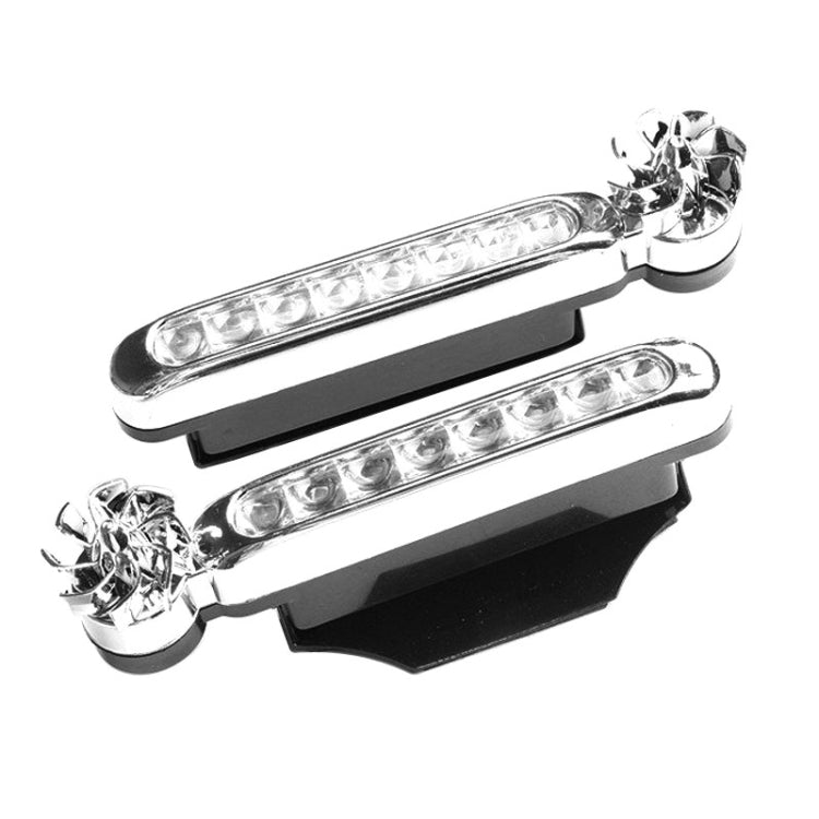 2 PCS 8 White LED Bulbs Wind Powered Decorative Car Lights - Running Lights by PMC TechLife | Online Shopping South Africa | PMC TechLife | Buy Now Pay Later Mobicred