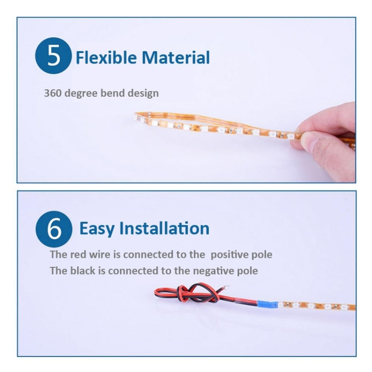 5 PCS Flow Style 45 LED 3528 SMD Waterproof Flexible Car Strip Light for Car Decoration, DC 12V, Length: 45cm - Decorative Lights by PMC TechLife | Online Shopping South Africa | PMC TechLife | Buy Now Pay Later Mobicred