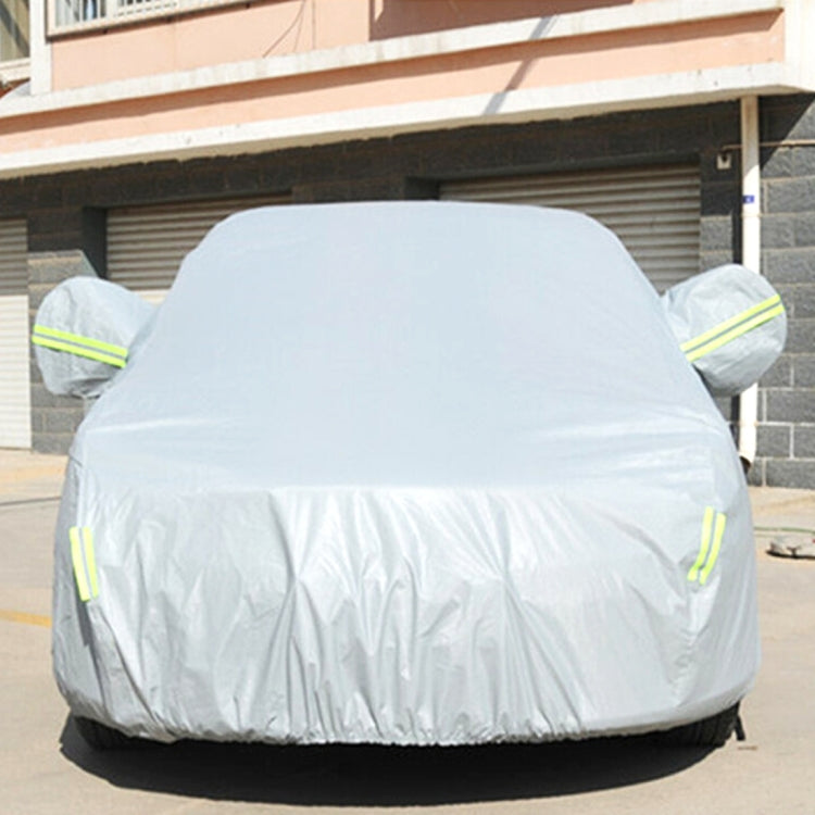 PEVA Anti-Dust Waterproof Sunproof Sedan Car Cover with Warning Strips, Fits Cars up to 5.1m(199 inch) in Length - PE Material by PMC TechLife | Online Shopping South Africa | PMC TechLife | Buy Now Pay Later Mobicred