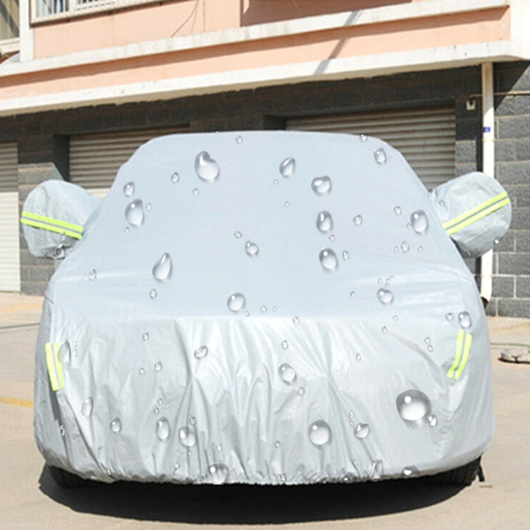 PEVA Anti-Dust Waterproof Sunproof Hatchback Car Cover with Warning Strips, Fits Cars up to 4.5m(177 inch) in Length - PE Material by PMC TechLife | Online Shopping South Africa | PMC TechLife | Buy Now Pay Later Mobicred