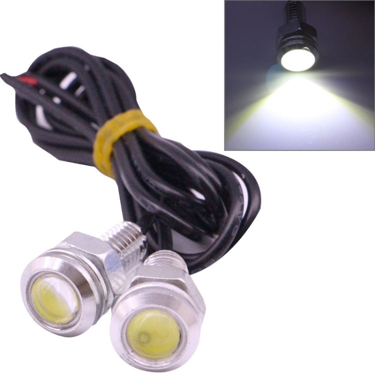 2 PCS 2x 2W Waterproof Eagle Eye Light White LED Light for Vehicles, Cable Length: 60cm(Silver) - Eagle Eye Lamps by PMC TechLife | Online Shopping South Africa | PMC TechLife | Buy Now Pay Later Mobicred