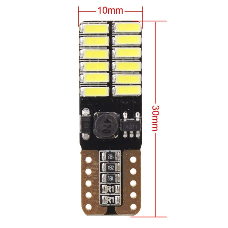 2 PCS T10 4.8W 720LM White Light 24 SMD 4014 LED Error-Free Canbus Car Clearance Lights Lamp, DC 12V - Clearance Lights by PMC TechLife | Online Shopping South Africa | PMC TechLife | Buy Now Pay Later Mobicred