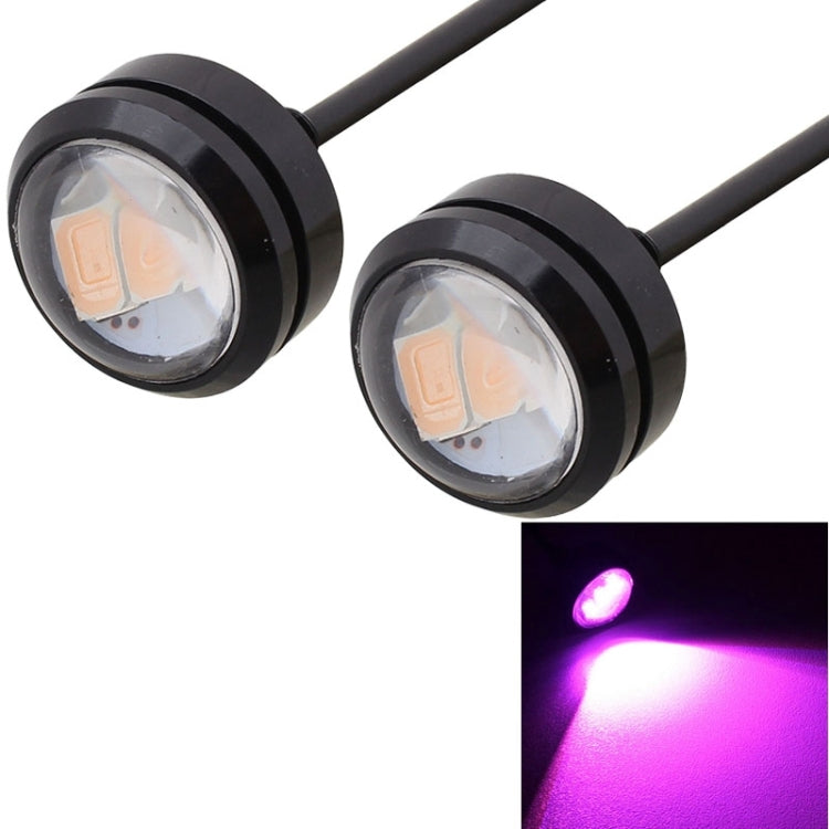 2 PCS  22.5mm 1.5W 150LM Pink Light 3 LED SMD 5630 Spotlight Eagle Eye Light Daytime Running Light for Vehicles - free shipping - PMC TechLife - Order now!