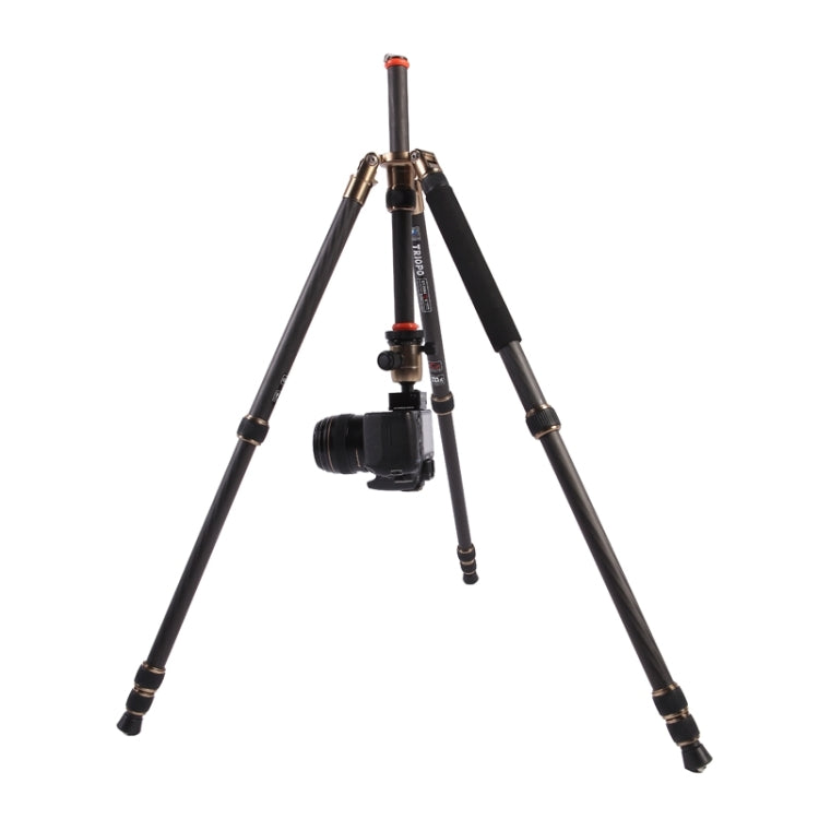Triopo GT-2504X8.C Adjustable Portable Carbon Fiber Tripod with B-1 Aluminum Ball Head for Canon Nikon Sony DSLR Camera(Black) - free shipping - PMC TechLife - Order now!