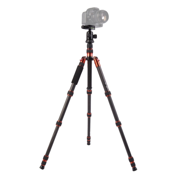Triopo GT-2505x8.C Adjustable Portable Carbon Fiber Tripod with B-1 Aluminum Ball Head for Canon Nikon Sony DSLR Camera(Black) - free shipping - PMC TechLife - Order now!