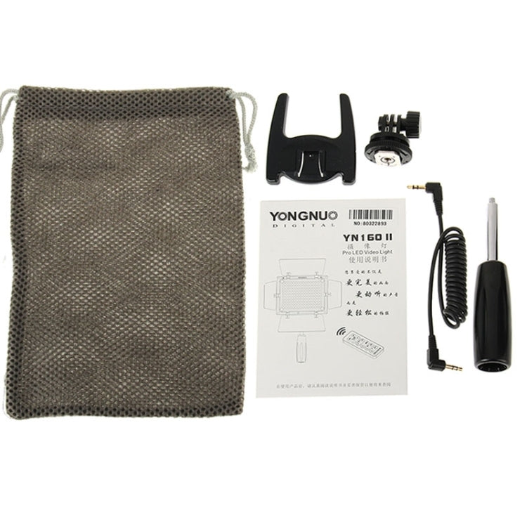 YONGNUO YN-160 II LED Video Light with Luminance Remote Control for Canon Nikon DSLR Camera - free shipping - PMC TechLife - Order now!
