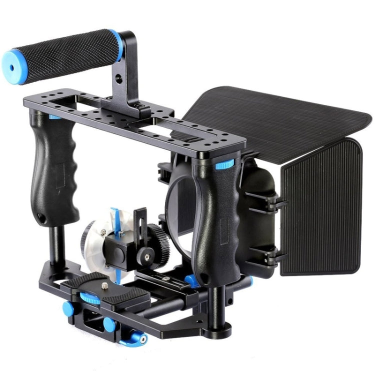 YELANGU YLG1103A-B Large Handle Video Camera Cage Stabilizer + Matte Box Kit for DSLR Camera / Video Camera - free shipping - PMC TechLife - Order now!