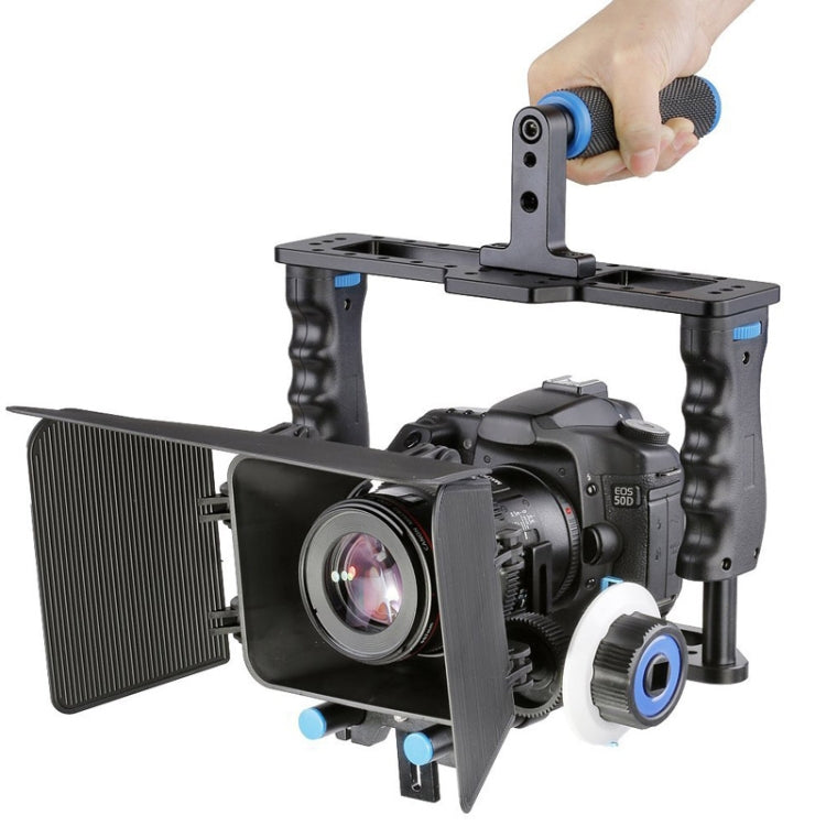 YELANGU YLG1103A-B Large Handle Video Camera Cage Stabilizer + Matte Box Kit for DSLR Camera / Video Camera - free shipping - PMC TechLife - Order now!