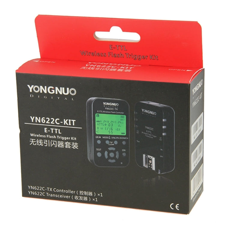 YONGNUO YN622C-KIT E-TTL Wireless Flash Trigger Controller + Transceiver Kit for Canon Camera - free shipping - PMC TechLife - Order now!