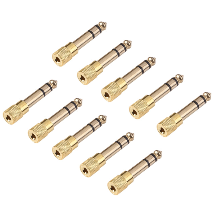 6.35mm Male to 3.5mm Female Audio Jack Adapters (10 Pcs in One Package, the Price is for 10 Pcs) - Connectors & Terminals by PMC TechLife | Online Shopping South Africa | PMC TechLife
