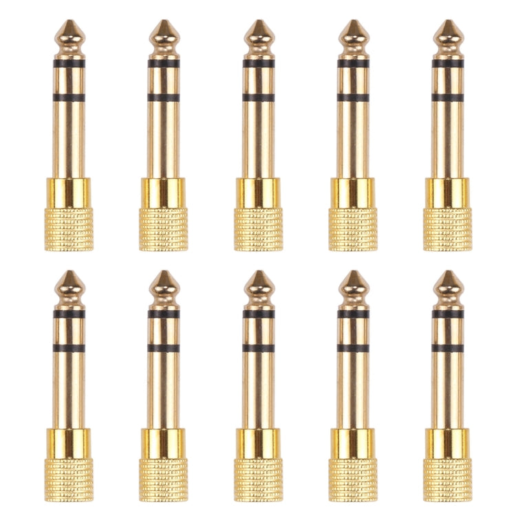 6.35mm Male to 3.5mm Female Audio Jack Adapters (10 Pcs in One Package, the Price is for 10 Pcs) - Connectors & Terminals by PMC TechLife | Online Shopping South Africa | PMC TechLife