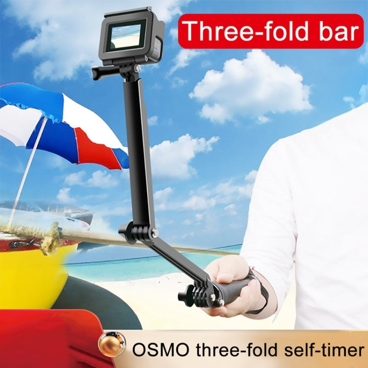 3-Way Monopod + Tripod + Grip Super Portable Magic Mount Selfie Stick for GoPro Hero12 Black / Hero11 /10 /9 /8 /7 /6 /5, Insta360 Ace / Ace Pro, DJI Osmo Action 4 and Other Action Cameras, Length of Extension: 20-62cm - Extendable Pole by PMC TechLife | Online Shopping South Africa | PMC TechLife | Buy Now Pay Later Mobicred