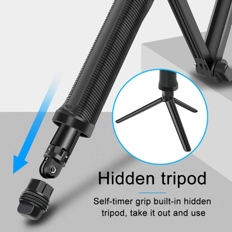3-Way Monopod + Tripod + Grip Super Portable Magic Mount Selfie Stick for GoPro Hero12 Black / Hero11 /10 /9 /8 /7 /6 /5, Insta360 Ace / Ace Pro, DJI Osmo Action 4 and Other Action Cameras, Length of Extension: 20-62cm - Extendable Pole by PMC TechLife | Online Shopping South Africa | PMC TechLife | Buy Now Pay Later Mobicred