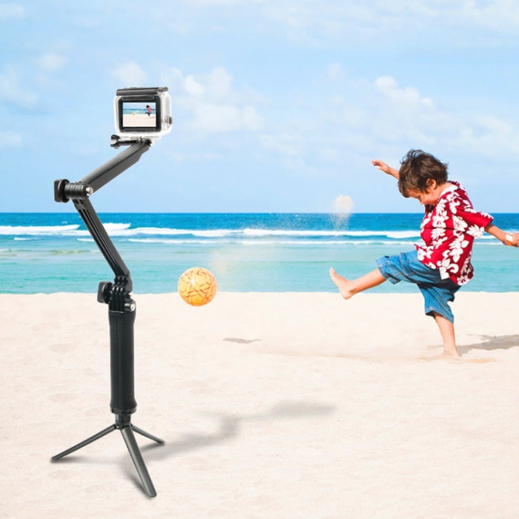 3-Way Monopod + Tripod + Grip Super Portable Magic Mount Selfie Stick for GoPro Hero12 Black / Hero11 /10 /9 /8 /7 /6 /5, Insta360 Ace / Ace Pro, DJI Osmo Action 4 and Other Action Cameras, Length of Extension: 20-62cm - Extendable Pole by PMC TechLife | Online Shopping South Africa | PMC TechLife | Buy Now Pay Later Mobicred