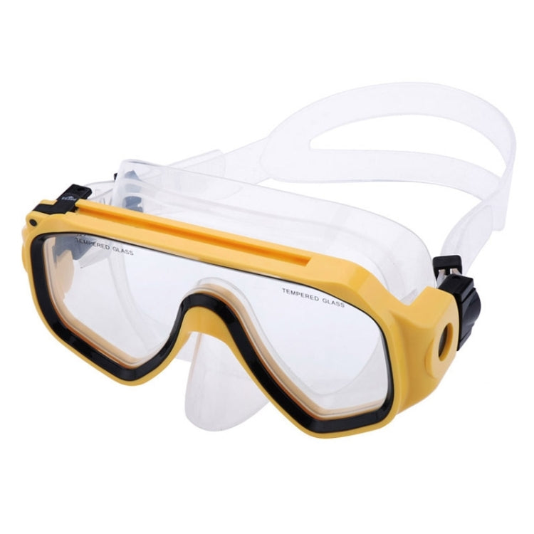 Water Sports Diving Equipment Diving Mask Swimming Glasses with Mount for GoPro, Insta360, DJI and Other Action Cameras(Yellow) - Diving Mask by PMC TechLife | Online Shopping South Africa | PMC TechLife | Buy Now Pay Later Mobicred