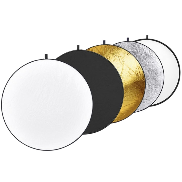 5 in 1 (Silver / Translucent / Gold / White / Black) Folding Reflector Board (80cm) - free shipping - PMC TechLife - Order now!