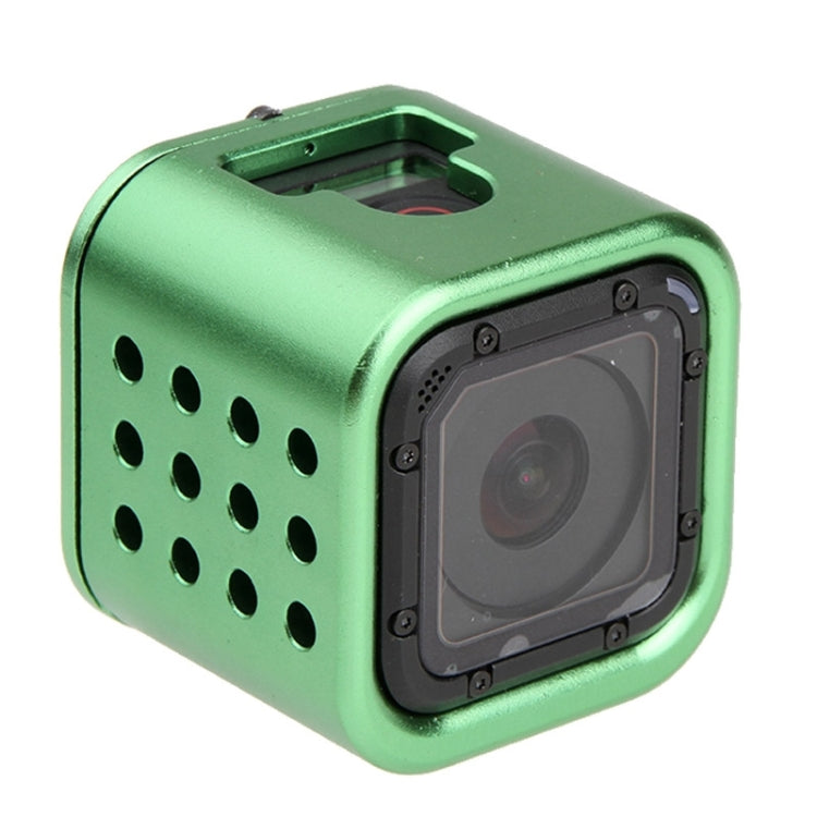Housing Shell CNC Aluminum Alloy Protective Cage with Insurance Back Cover for GoPro HERO5 Session /HERO4 Session /HERO Session(Green) - free shipping - PMC TechLife - Order now!