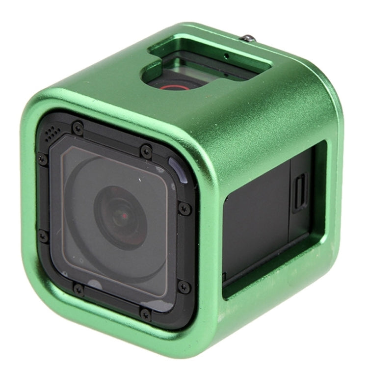 Housing Shell CNC Aluminum Alloy Protective Cage with Insurance Back Cover for GoPro HERO5 Session /HERO4 Session /HERO Session(Green) - free shipping - PMC TechLife - Order now!