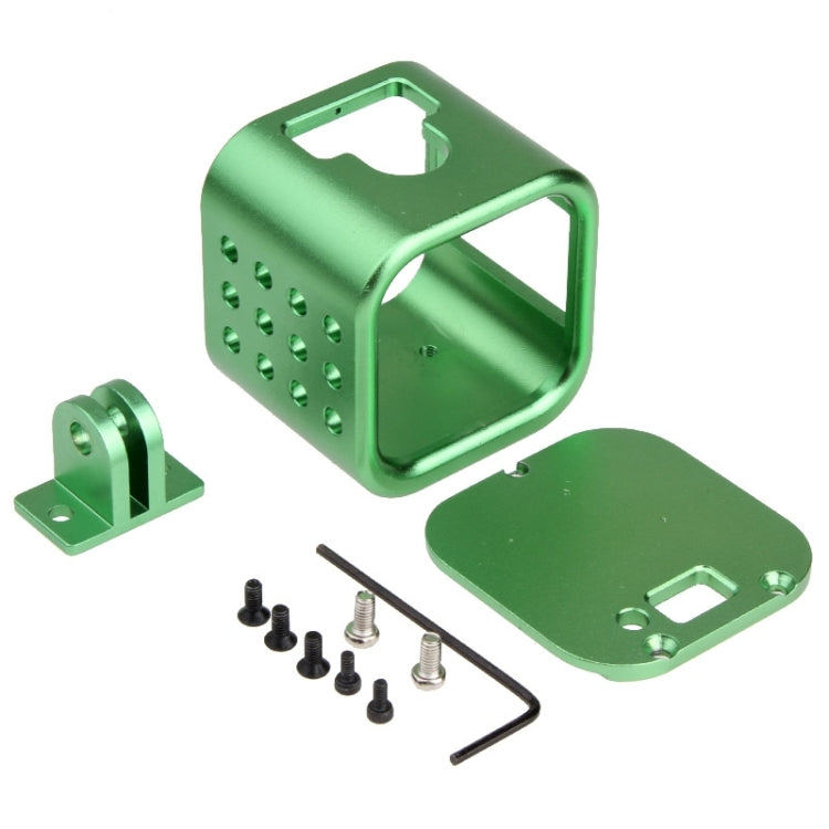Housing Shell CNC Aluminum Alloy Protective Cage with Insurance Back Cover for GoPro HERO5 Session /HERO4 Session /HERO Session(Green) - free shipping - PMC TechLife - Order now!