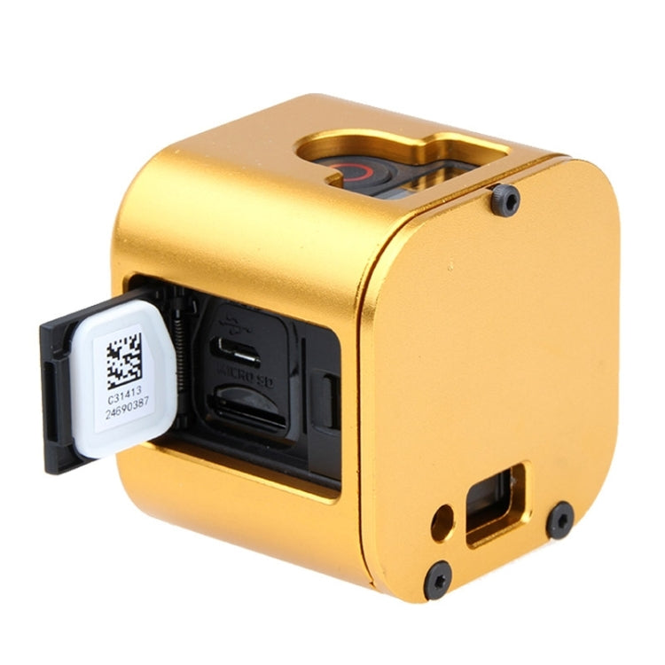 Housing Shell CNC Aluminum Alloy Protective Cage with Insurance Back Cover for GoPro HERO5 Session /HERO4 Session /HERO Session(Gold) - Metal Cases by PMC TechLife | Online Shopping South Africa | PMC TechLife | Buy Now Pay Later Mobicred