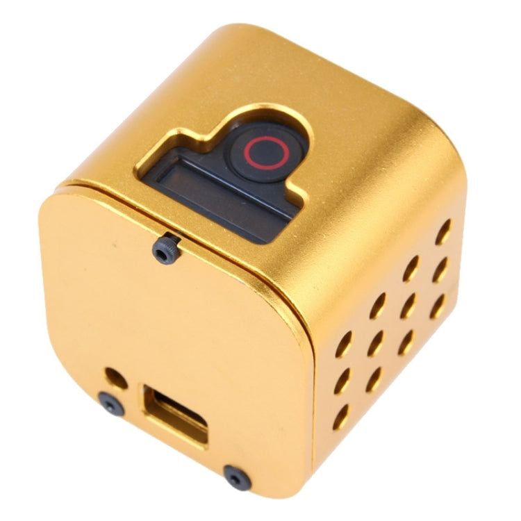 Housing Shell CNC Aluminum Alloy Protective Cage with Insurance Back Cover for GoPro HERO5 Session /HERO4 Session /HERO Session(Gold) - Metal Cases by PMC TechLife | Online Shopping South Africa | PMC TechLife | Buy Now Pay Later Mobicred