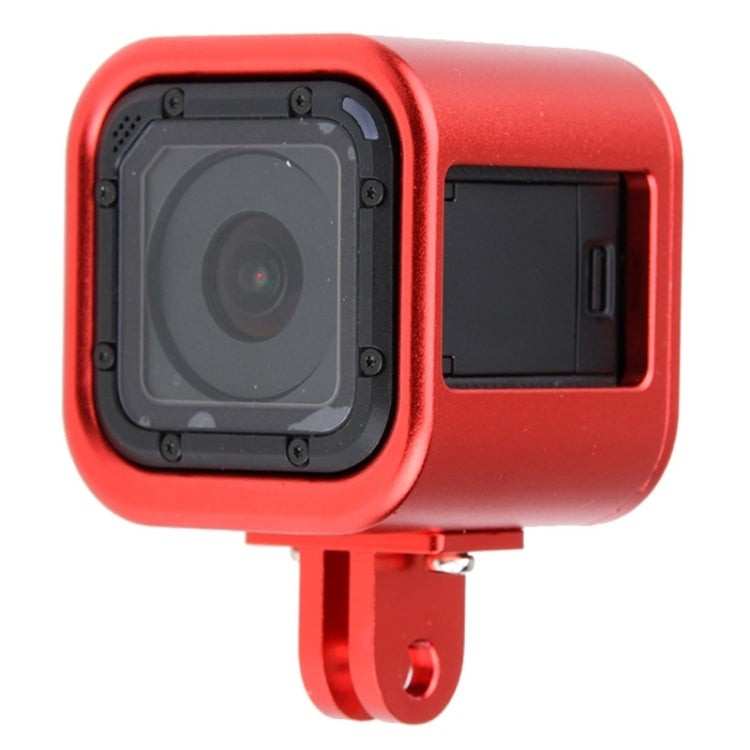 Housing Shell CNC Aluminum Alloy Protective Cage with Insurance Back Cover for GoPro HERO5 Session /HERO4 Session /HERO Session(Red) - free shipping - PMC TechLife - Order now!