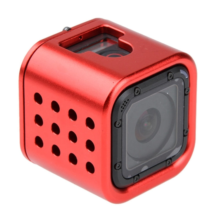 Housing Shell CNC Aluminum Alloy Protective Cage with Insurance Back Cover for GoPro HERO5 Session /HERO4 Session /HERO Session(Red) - free shipping - PMC TechLife - Order now!