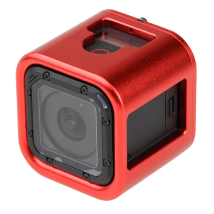 Housing Shell CNC Aluminum Alloy Protective Cage with Insurance Back Cover for GoPro HERO5 Session /HERO4 Session /HERO Session(Red) - free shipping - PMC TechLife - Order now!