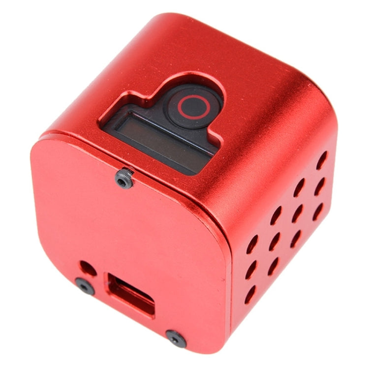Housing Shell CNC Aluminum Alloy Protective Cage with Insurance Back Cover for GoPro HERO5 Session /HERO4 Session /HERO Session(Red) - free shipping - PMC TechLife - Order now!