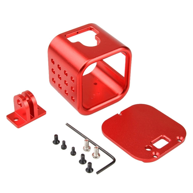 Housing Shell CNC Aluminum Alloy Protective Cage with Insurance Back Cover for GoPro HERO5 Session /HERO4 Session /HERO Session(Red) - free shipping - PMC TechLife - Order now!