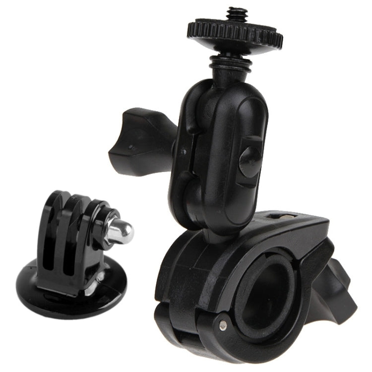 360 Degrees Rotation Bicycle Motorcycle Holder Handlebar Mount with Screw & Tripod Adapter for PULUZ Action Sports Cameras Jaws Flex Clamp Mount for GoPro, Insta360, DJI and Other Action Cameras - Bicycle Handlebar Mount by PMC TechLife | Online Shopping South Africa | PMC TechLife | Buy Now Pay Later Mobicred