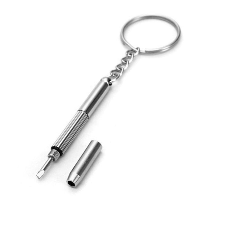 3 in 1 Professional Screwdriver (Cross 1.5, Straight 1.5,Star Nut M2.5) Repair Tool with Keychain for Smart Phone, Watches,Glasses(Silver) - free shipping - PMC TechLife - Order now!