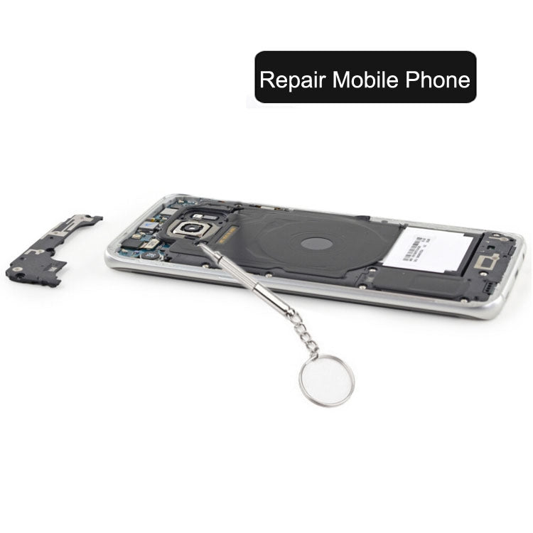 3 in 1 Professional Screwdriver (Cross 1.5, Straight 1.5,Star Nut M2.5) Repair Tool with Keychain for Smart Phone, Watches,Glasses(Silver) - free shipping - PMC TechLife - Order now!