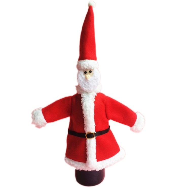 Christmas Dinner Table Santa Decoration Cloth Plush Champagne Wine Bottle Bags Sets - Christmas Gift Bags & Boxes by PMC TechLife | Online Shopping South Africa | PMC TechLife | Buy Now Pay Later Mobicred