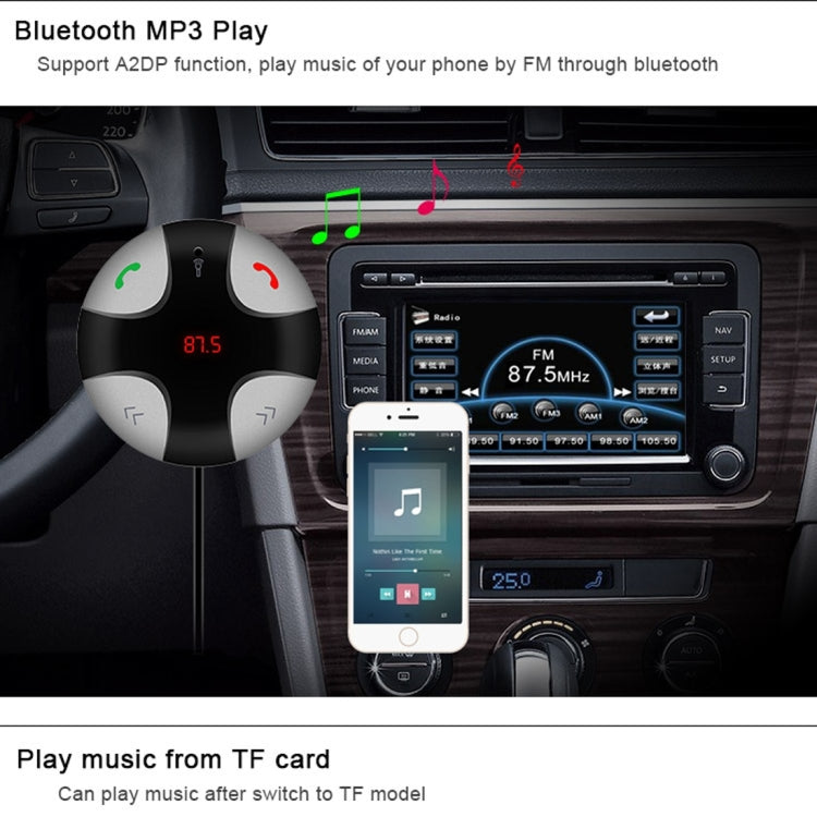 FM29B Bluetooth FM Transmitter Hands-free Car Kit, Car Charger, For iPhone, Galaxy, Sony, Lenovo, HTC, Huawei, and other Smartphones - Bluetooth Car Kits by PMC TechLife | Online Shopping South Africa | PMC TechLife | Buy Now Pay Later Mobicred