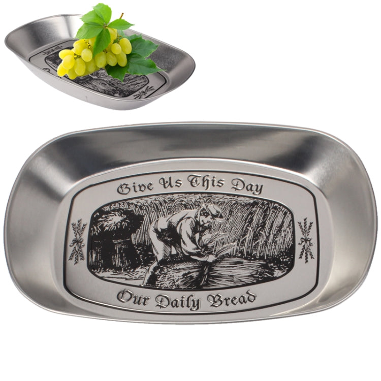 Stainless Steel Multi-purpose Tray Fruit Bowl Dessert Plate (Random Delivery) - Gadgets by PMC TechLife | Online Shopping South Africa | PMC TechLife | Buy Now Pay Later Mobicred