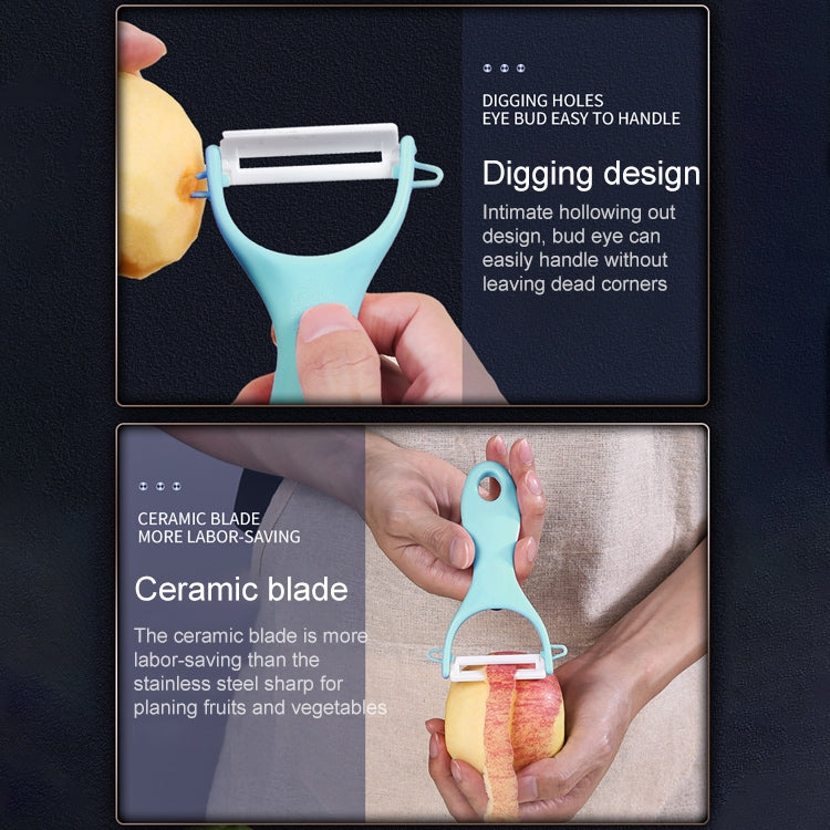 T Shaped Ceramic Skin Peeler with Durable ABS Handle, Random Color Delivery - Cutter & Peeler by PMC TechLife | Online Shopping South Africa | PMC TechLife | Buy Now Pay Later Mobicred