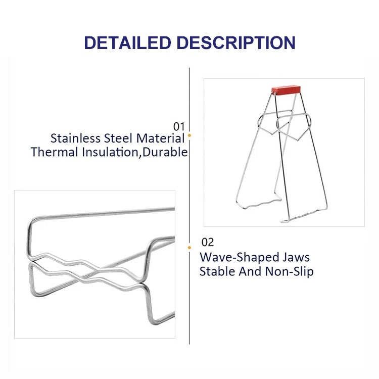 10pcs High Quality Kitchen Gadget Stainless Steel Pot Clip(Silver) - Food Clips & Clips by PMC TechLife | Online Shopping South Africa | PMC TechLife | Buy Now Pay Later Mobicred