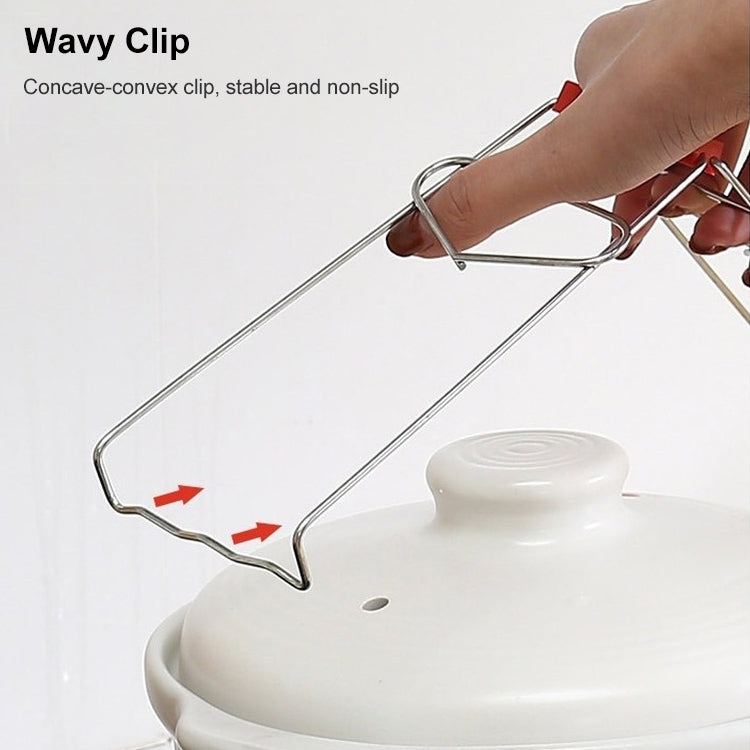 10pcs High Quality Kitchen Gadget Stainless Steel Pot Clip(Silver) - Food Clips & Clips by PMC TechLife | Online Shopping South Africa | PMC TechLife | Buy Now Pay Later Mobicred