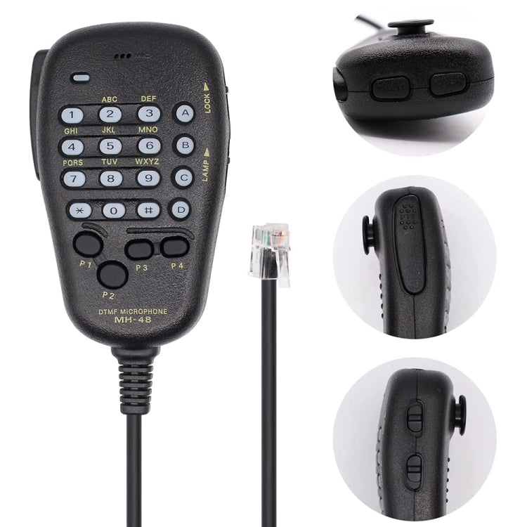 MH-48A6J DTMF Microphone for Yaesu MH-48A6J FT-7800R FT-8800 FT-8900R Radio(Black) - free shipping - PMC TechLife - Order now!