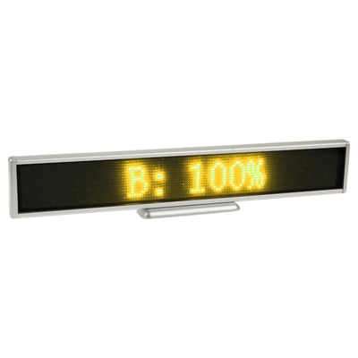 Programmable LED Moving Scrolling Message Display Sign Indoor Board, Yellow Programmable LED Moving Scrolling Message Display Sign Indoor Board, Display Resolution: 128 x 16 Pixels, Length: 41cm - LED Billboard by PMC TechLife | Online Shopping South Africa | PMC TechLife | Buy Now Pay Later Mobicred
