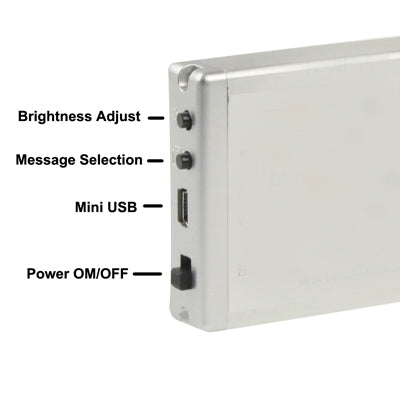 Programmable LED Moving Scrolling Message Display Sign Indoor Board, Yellow Programmable LED Moving Scrolling Message Display Sign Indoor Board, Display Resolution: 128 x 16 Pixels, Length: 41cm - LED Billboard by PMC TechLife | Online Shopping South Africa | PMC TechLife | Buy Now Pay Later Mobicred