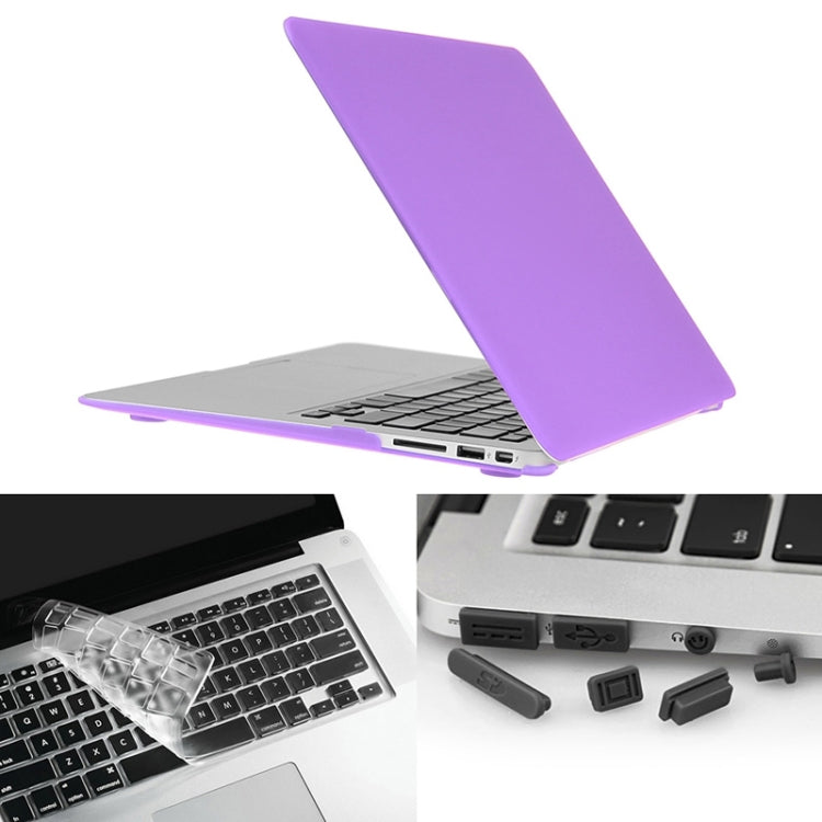 ENKAY for Macbook Air 13.3 inch (US Version) / A1369 / A1466 Hat-Prince 3 in 1 Frosted Hard Shell Plastic Protective Case with Keyboard Guard & Port Dust Plug(Purple) - free shipping - PMC Jewellery - Order now!