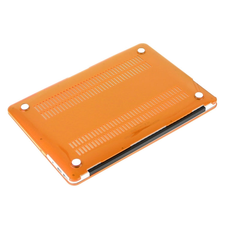 ENKAY for Macbook Air 11.6 inch (US Version) / A1370 / A1465 Hat-Prince 3 in 1 Crystal Hard Shell Plastic Protective Case with Keyboard Guard & Port Dust Plug(Orange) - free shipping - PMC Jewellery - Order now!